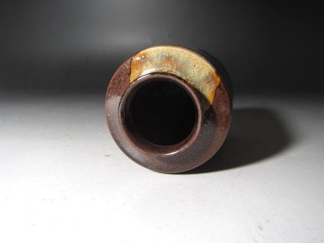 ★　膳所焼　肩衝茶入　牙蓋　表千家　十三代　即中斎の花押がございます★x626