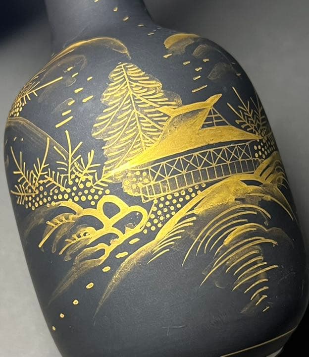 【エビス】徳利 酒盃 九谷焼 在銘 九谷雪山 金襴手 酒器 細工 時代物 酒杯