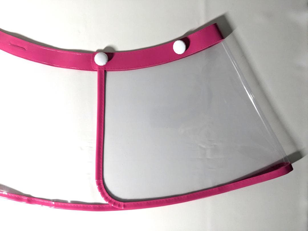 櫻 ビニール巻きスコート 透明×ピンク 丈28.5 2509