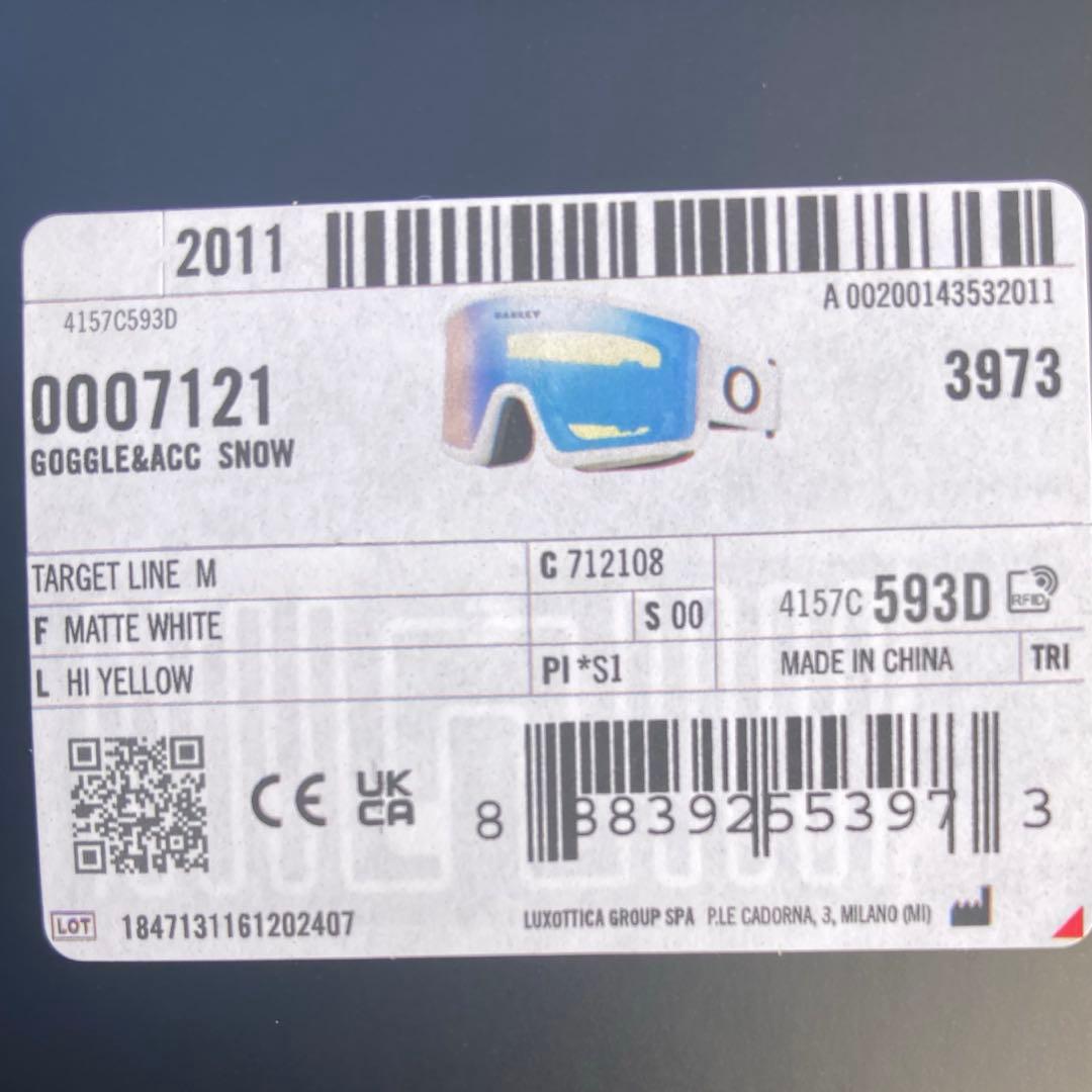 新品未使用　オークリーゴーグル　オークリースノーゴーグル　ゴーグル　雪用ゴーグル