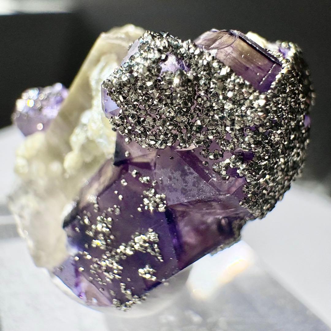 516 中国 内モンゴル産 レアタイプ フローライト&パイライト&クォーツ