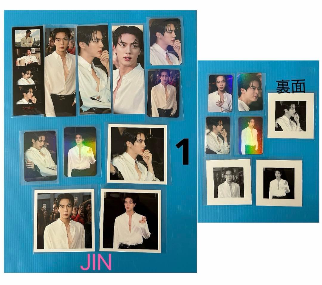 BTSJINフィルムブックマーク・ロングステッカー・両面ホログラムフォトカード①