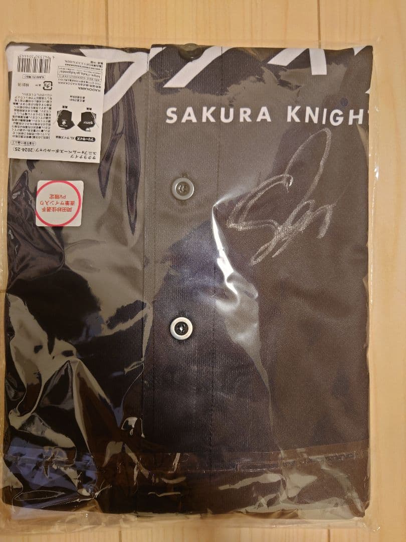 岡田紗佳サイン入り Mリーグ サクラナイツ 2024-25 ベースボールシャツ