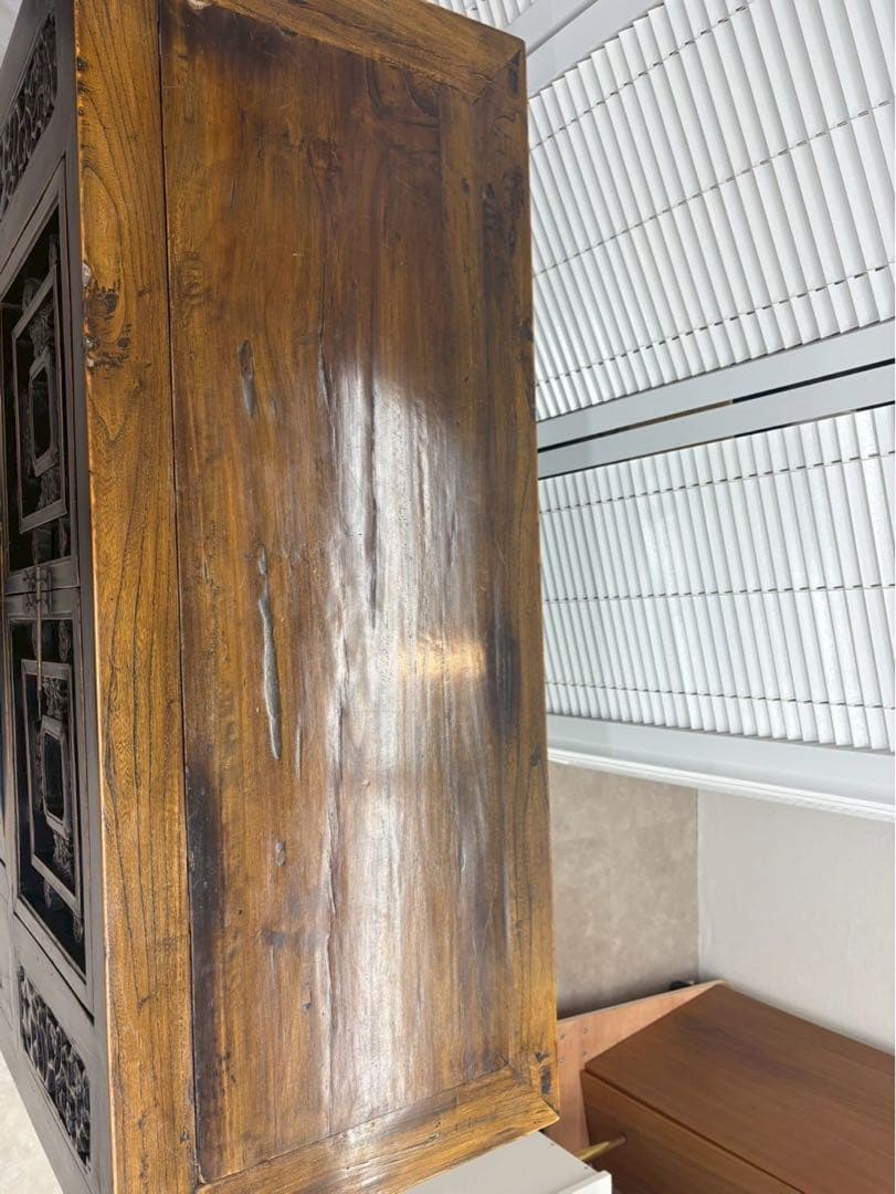 中国　香港家具　アンティークキャビネット