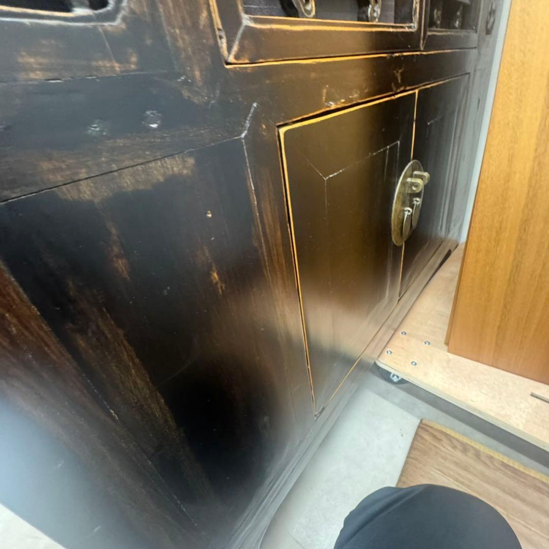 中国　香港家具　アンティークキャビネット