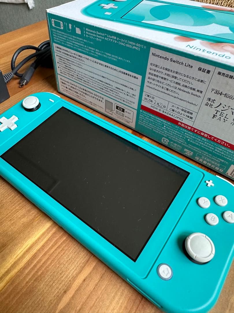 【箱付き美品】Nintendo Switch Liteターコイズ/動作確認済