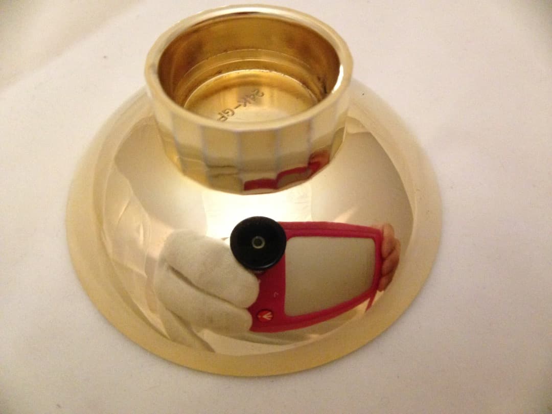 天皇御即位五十年・慶祝・金盃・24K-GP