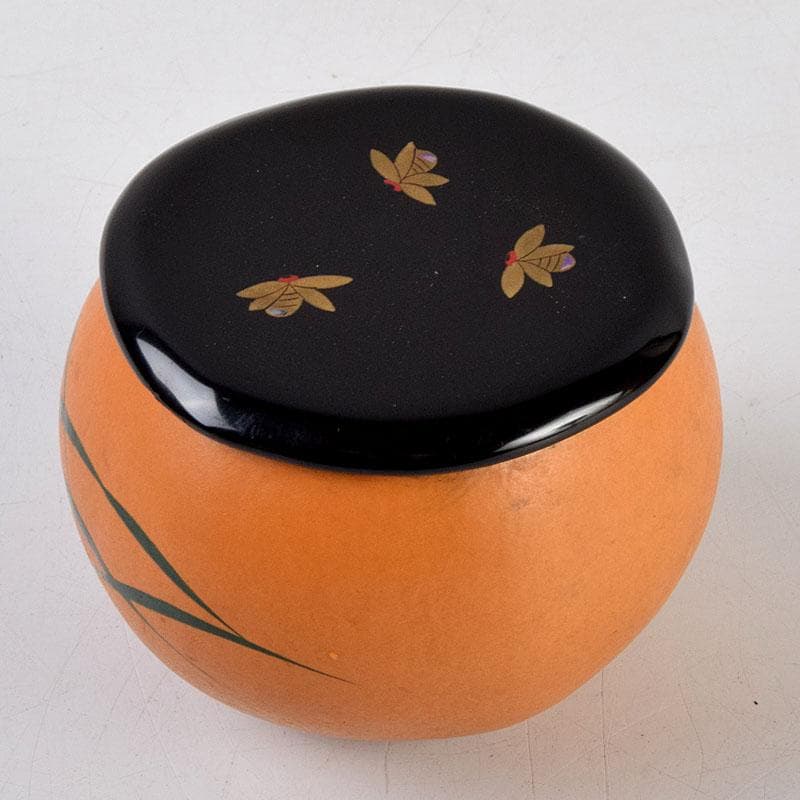 茶道具　北村葵春作　瓢箪　螺鈿装飾　螢蒔絵　茶器　共箱　V　9095