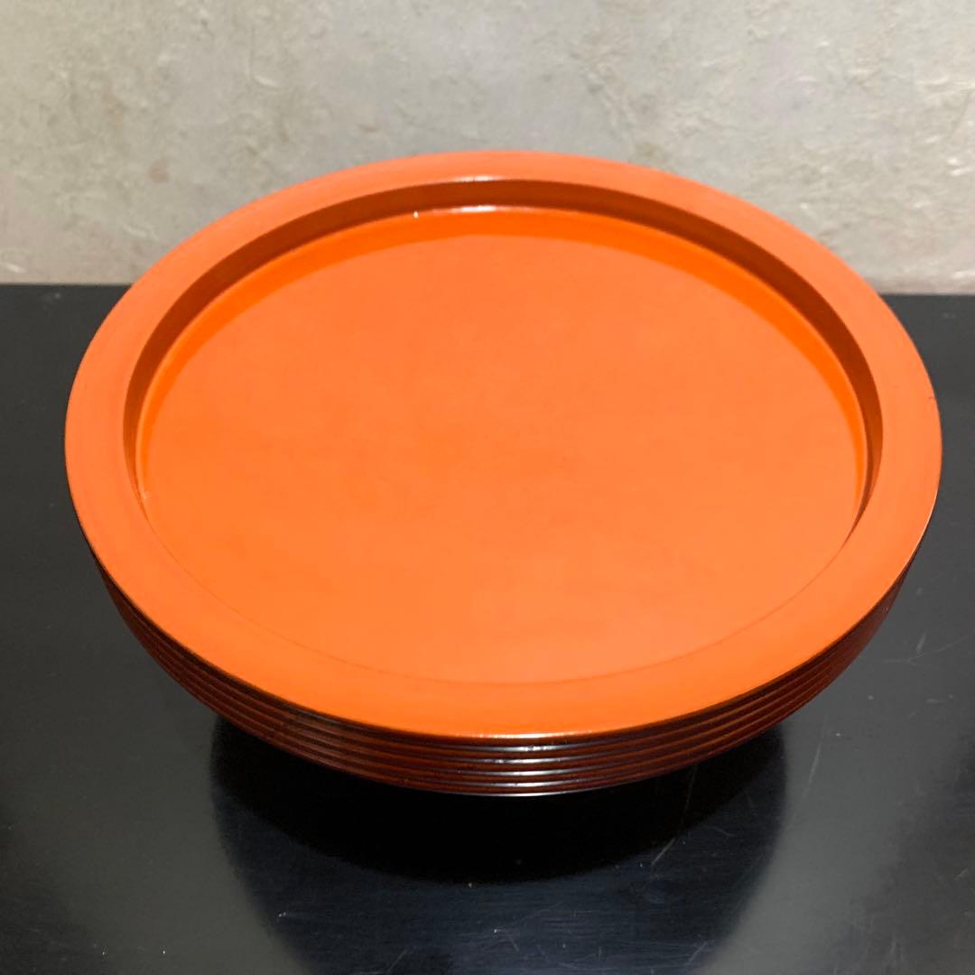 独楽干菓子器　﻿茶道具　高杯　朱塗　菓子器　漆器　干菓子器　共紙箱入り