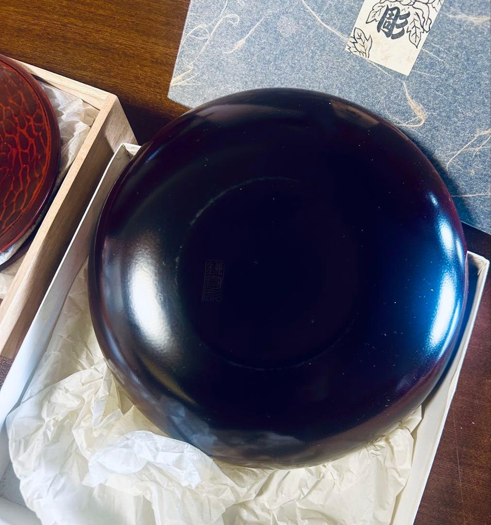 鎌倉彫　陽堂（ようどう）　梅花ボウル1個　銘々皿5客セット