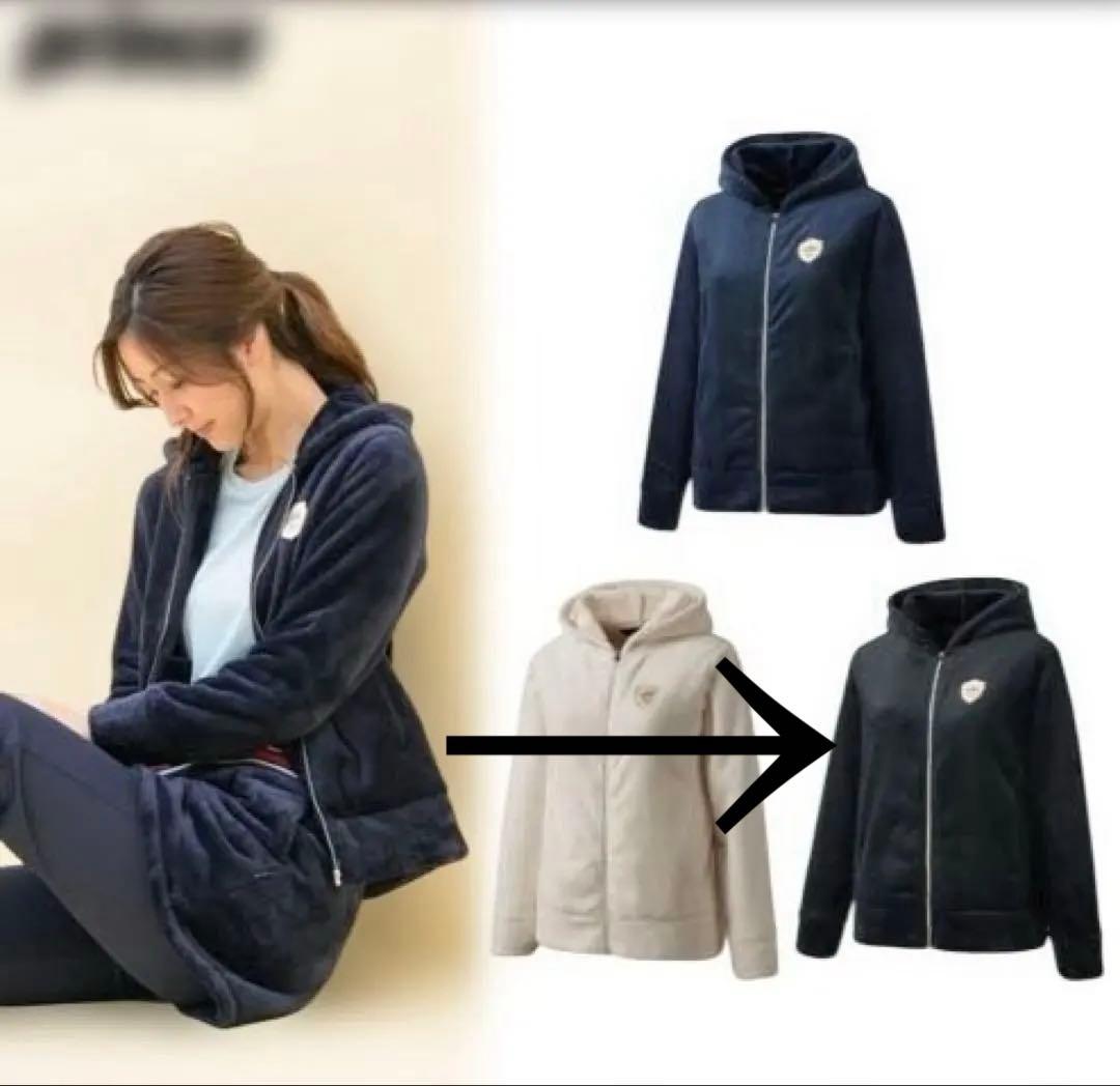 princeプリンス♡【美品】ブラックフリースのフーディジャケットＬ