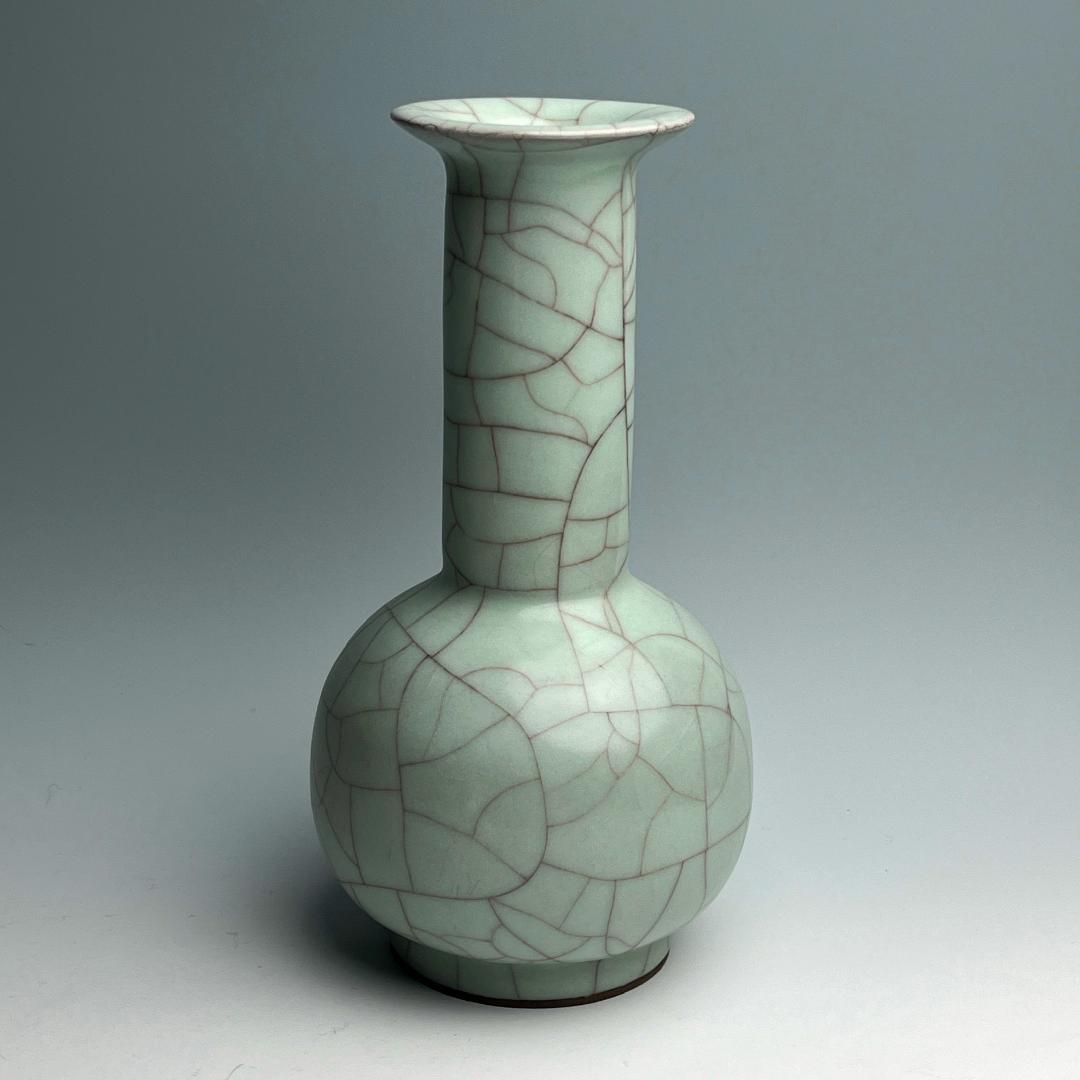 青磁花瓶 景徳鎮窯 古玩 中国美術 唐物 擺件SN16