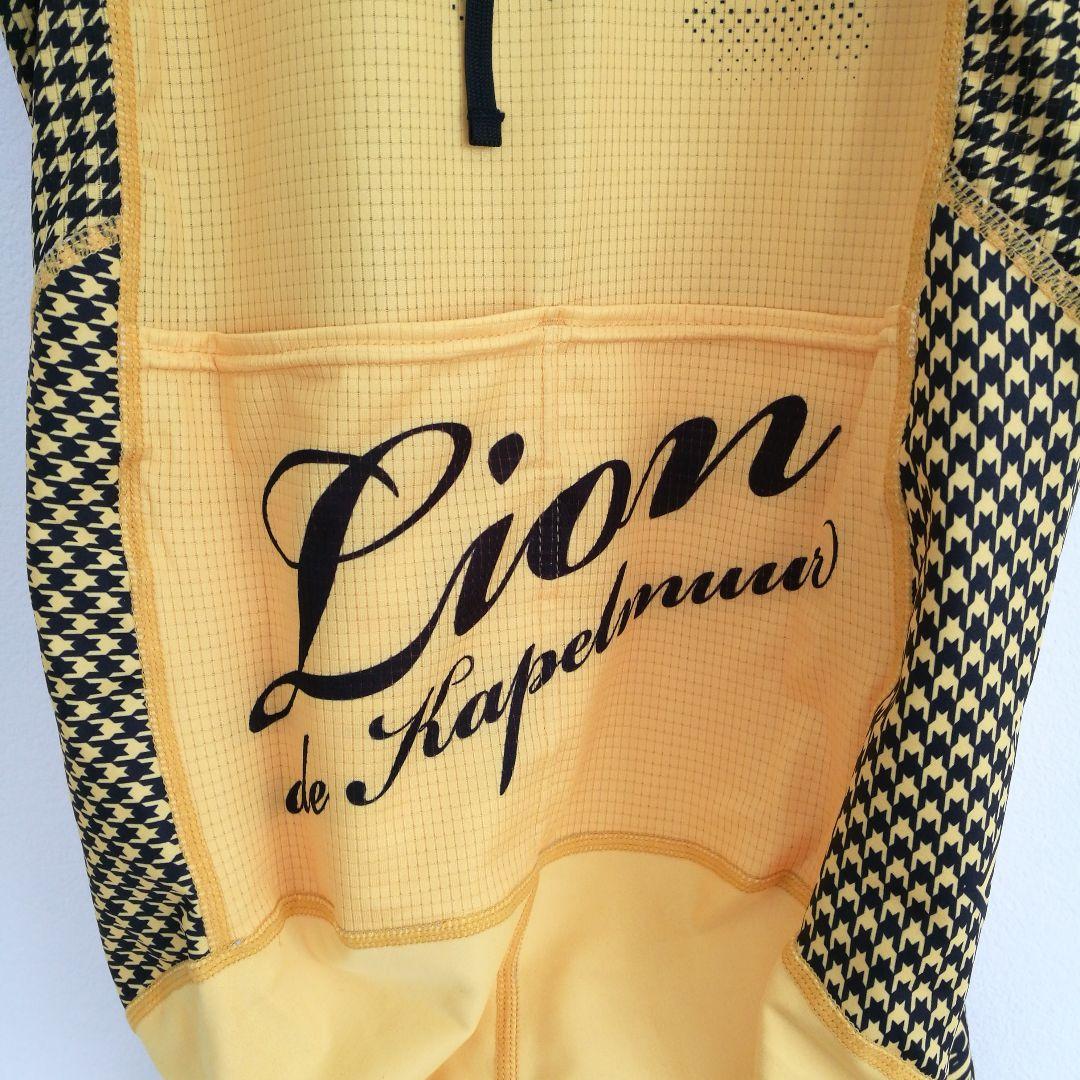 リオンドカペルミュールトライフィットスーツ千鳥格子ビブパンツXLサイクルジャージ