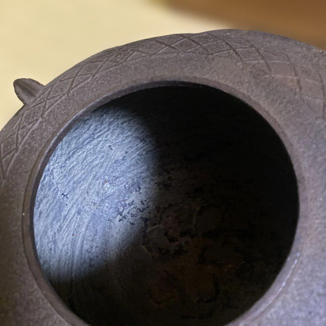 茶道具　透木釜　木箱入