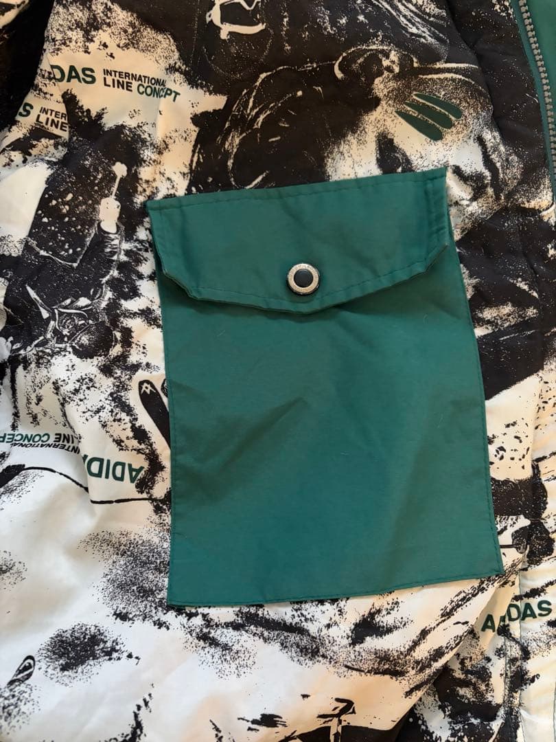 【超希少】アディダス スキーウェア ジャケット ヴィンテージ グリーン L