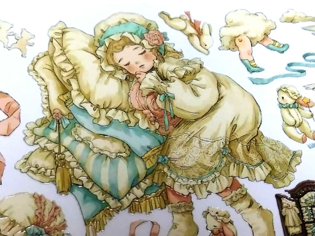 ✩SALE☆J448＃奶油贝利尼(水晶)切り売り海外人物マステ女の子