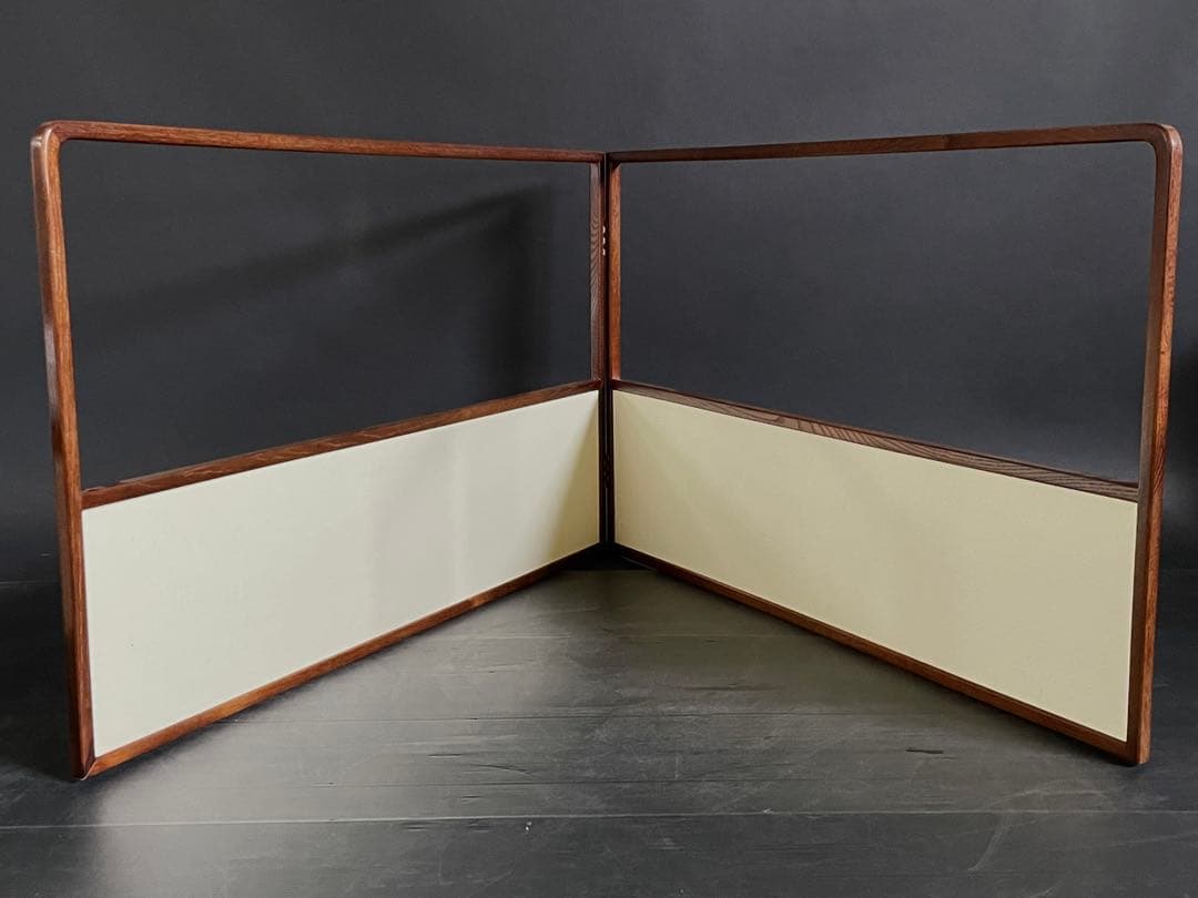 割引❗️「祖」 紺地 鳥の子 両面使い 桑縁 上透かし 風炉先屏風（121⑤）