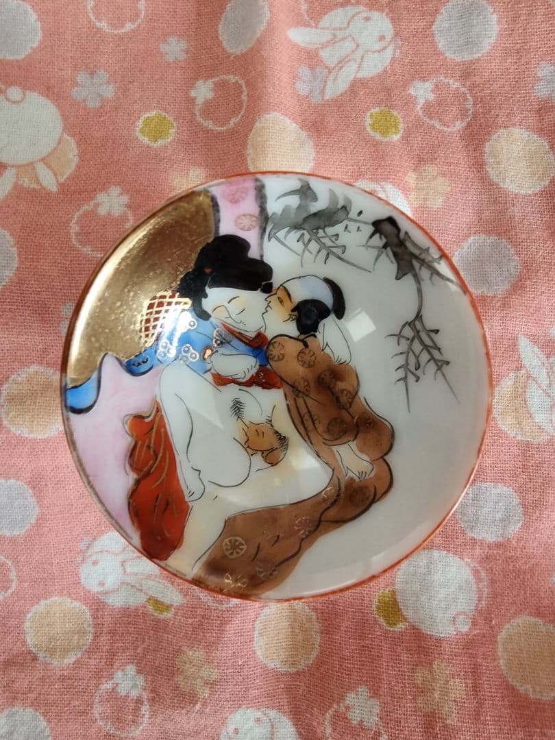♪超レアな春画盃、仕掛け盃、九谷焼徳利・盃の全12点セット♪