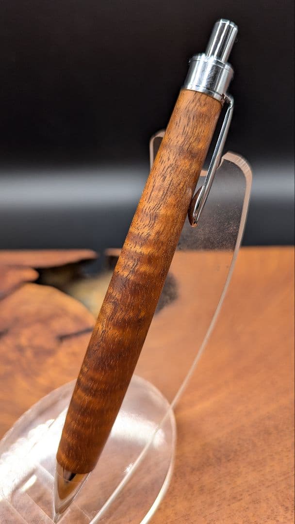 633極上　ハワイアンカーリーコア　木軸シャーペン　ボールペン