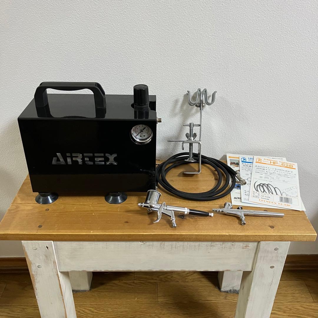 エアテックス コンプレッサー エアブラシ セット オリンポス 塗装 ネイル