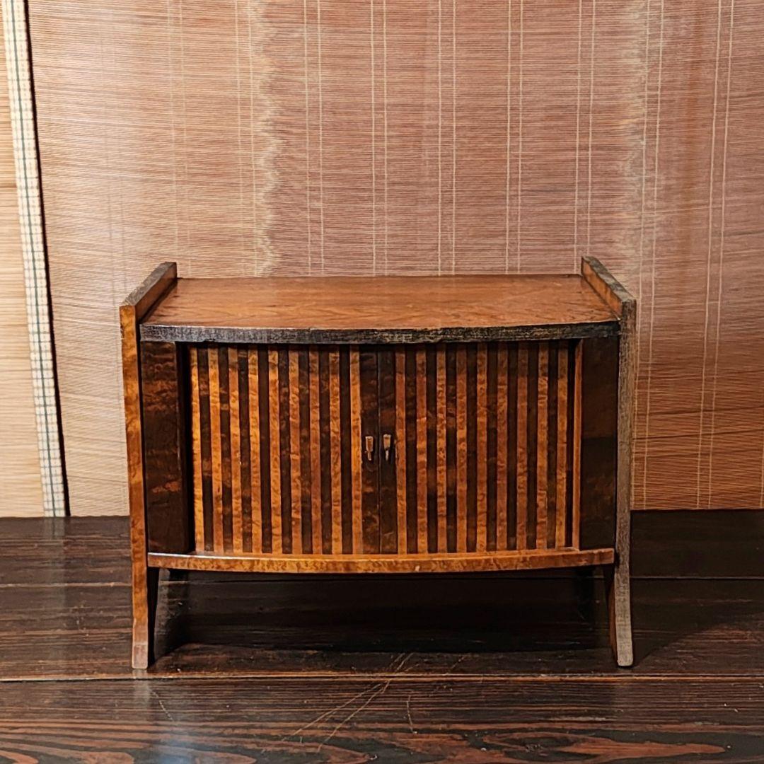 飾り棚　蛇腹扉　キャビネット　昭和レトロ　古家具