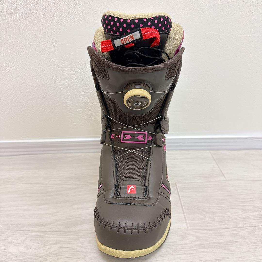 【美品　HEAD】ヘッド ワン ボアスノーボードブーツ ブラウン/ピンク