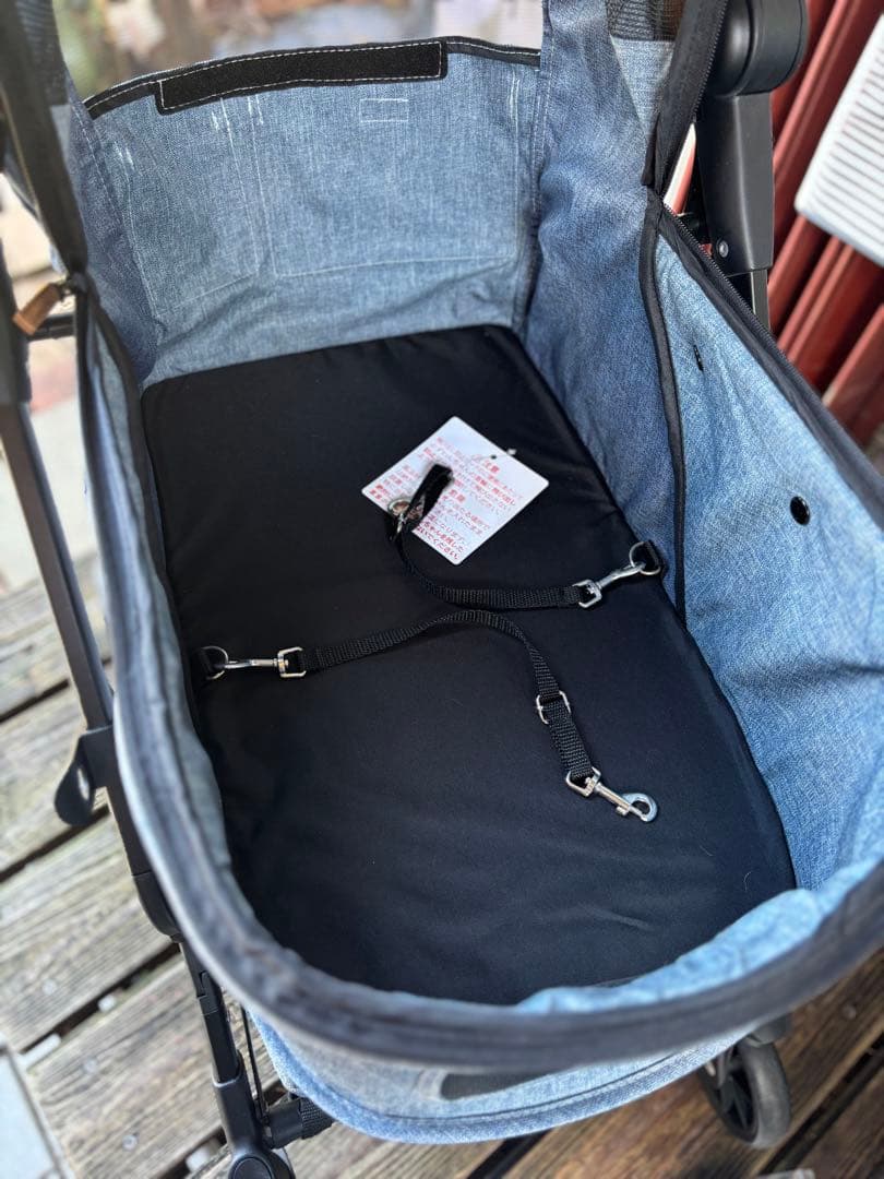 ペットパラダイスsmooca コンパクトペットカート 折り畳み デニム調