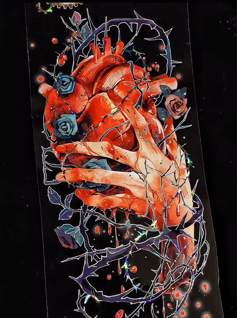 【9457】海外　マステ　3/5/巻　貝殻光マスキングテープ　心臓　装飾系