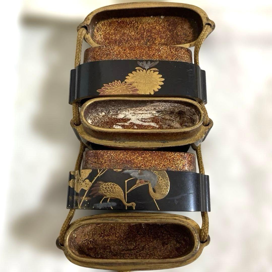 A-2 印籠　金蒔絵　装飾品　アンティーク　美術品　工芸品　漆芸　漆器　木箱付き