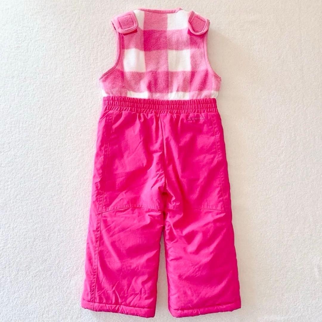 極美品　100 スノーウェア　防寒　上下 ピンク 女の子 キッズ　コロンビア