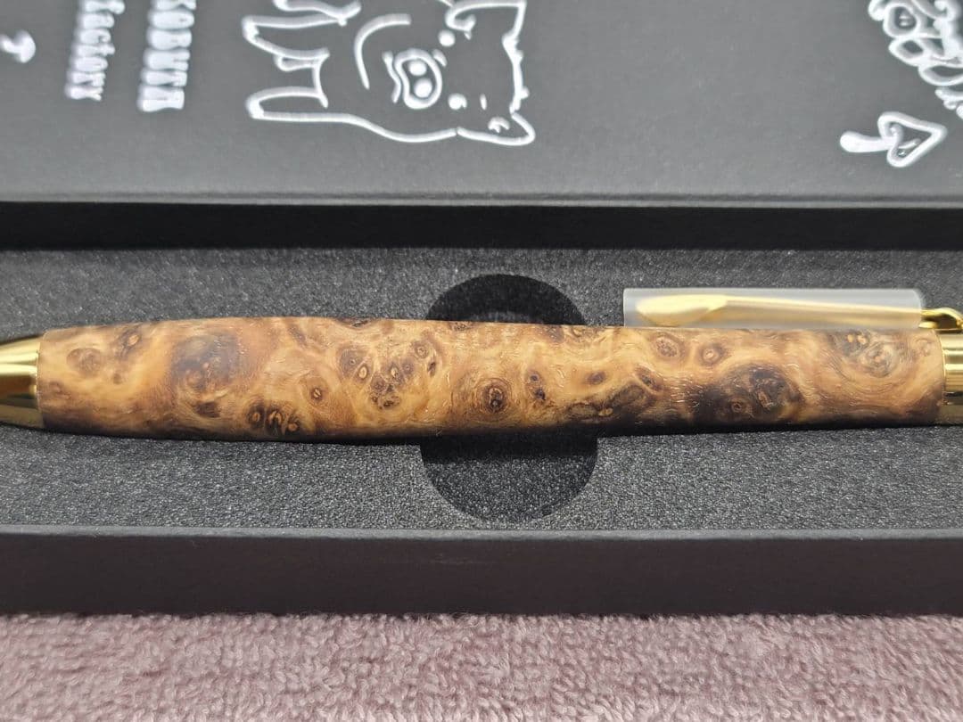 新品　こぶた工房　極上花梨瘤　青白グロテスク　シャープペンシル0.5ミリ