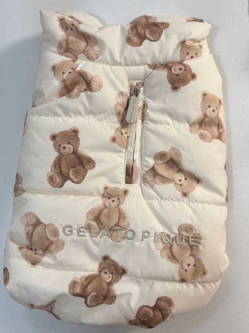 新品！タグ付き！希少！ジェラートピケ　CAT&DOG 中綿ベスト＊クマ柄♪L