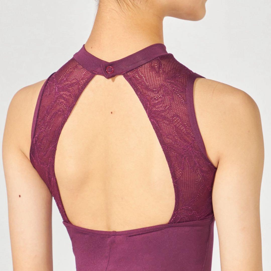 美品⭐︎チャコット ハイネックレオタード プラム150