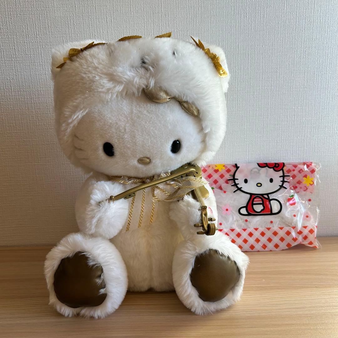 【動作品】　ハローキティー　KTファイバードール　バイオリン　当時物　レア
