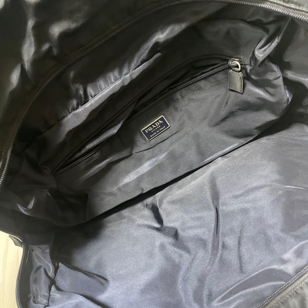 PRADA ボストンバッグ　ネイビー　濃紺