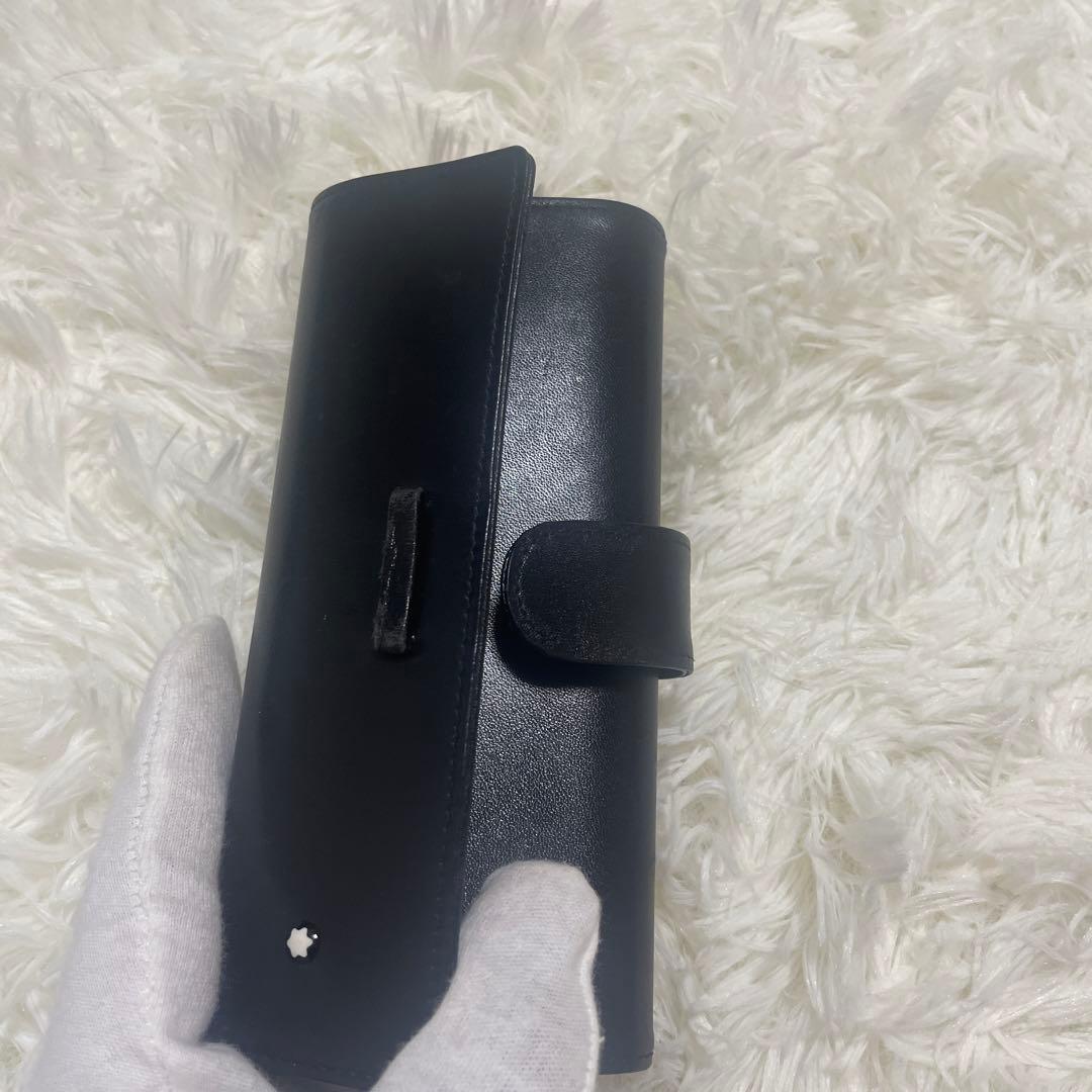 モンブラン　MontBlanc 折り畳みペンケース　ペンケース　黒　革　ビジネス