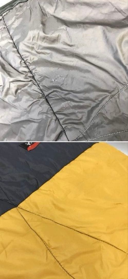 NANGA シュラフ グレー/イエロー 収納枕付き