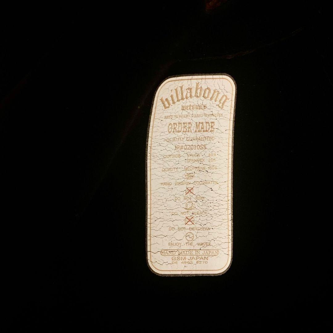 ビラボン　ウエットスーツ　フルスーツ　ノンジップ　PROSHOPオーダー