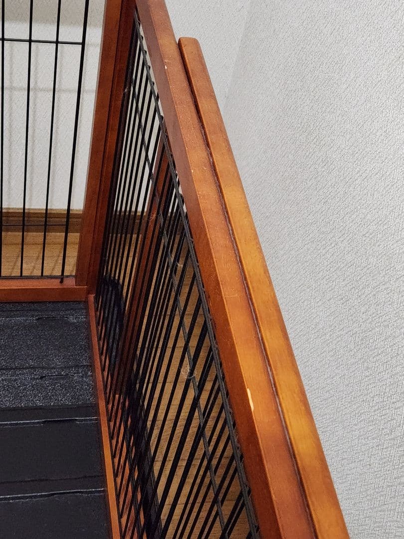 犬用ペットサークル 木製フレーム ブラウン