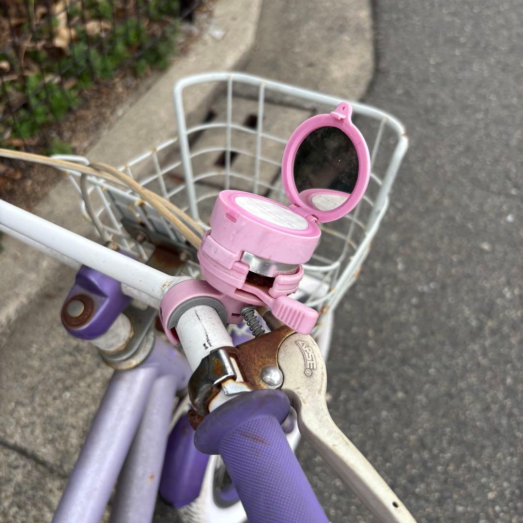 16インチ 自転車 女の子　子供用　DUALLY 紫　パープル