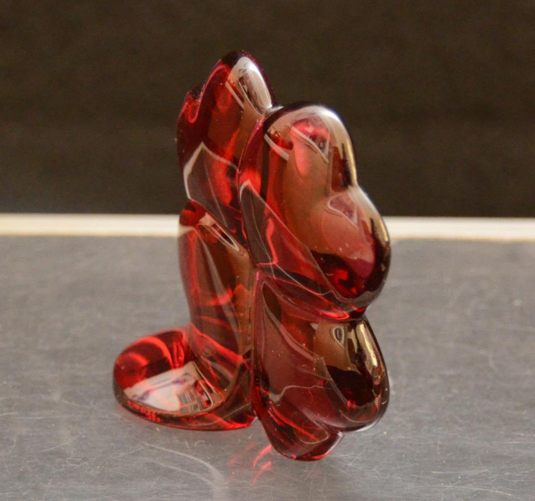 バカラ・幸運の四葉のクローバーのオーナメント 美品クリスタルガラス