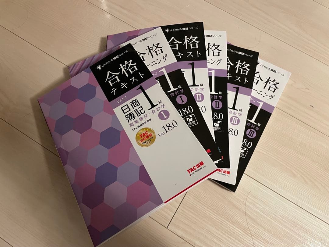 TAC日商簿記1級 合格テキスト＆とレーニング 、過去問セット