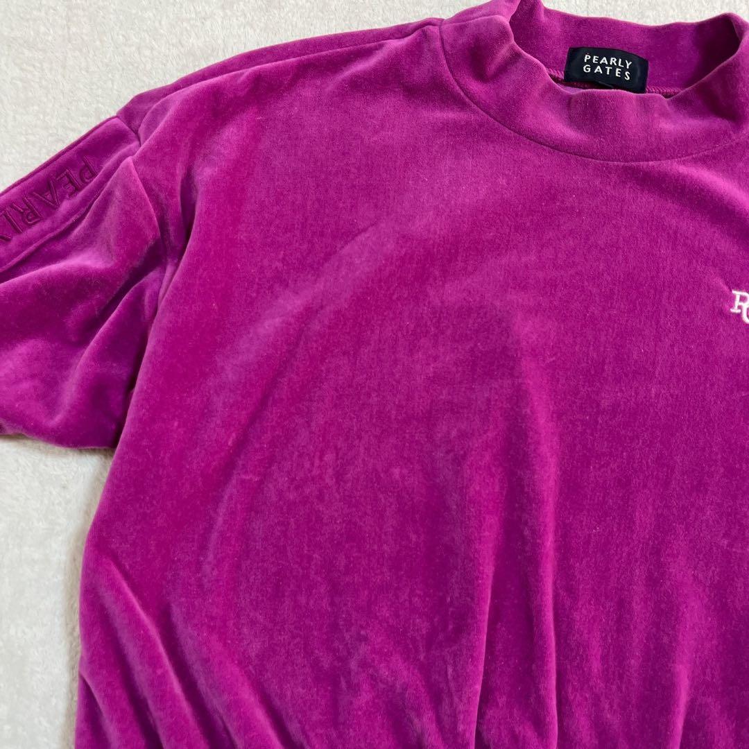 美品　パーリーゲイツ　セットアップ　近年　ベロア モックネック　スカート　ピンク