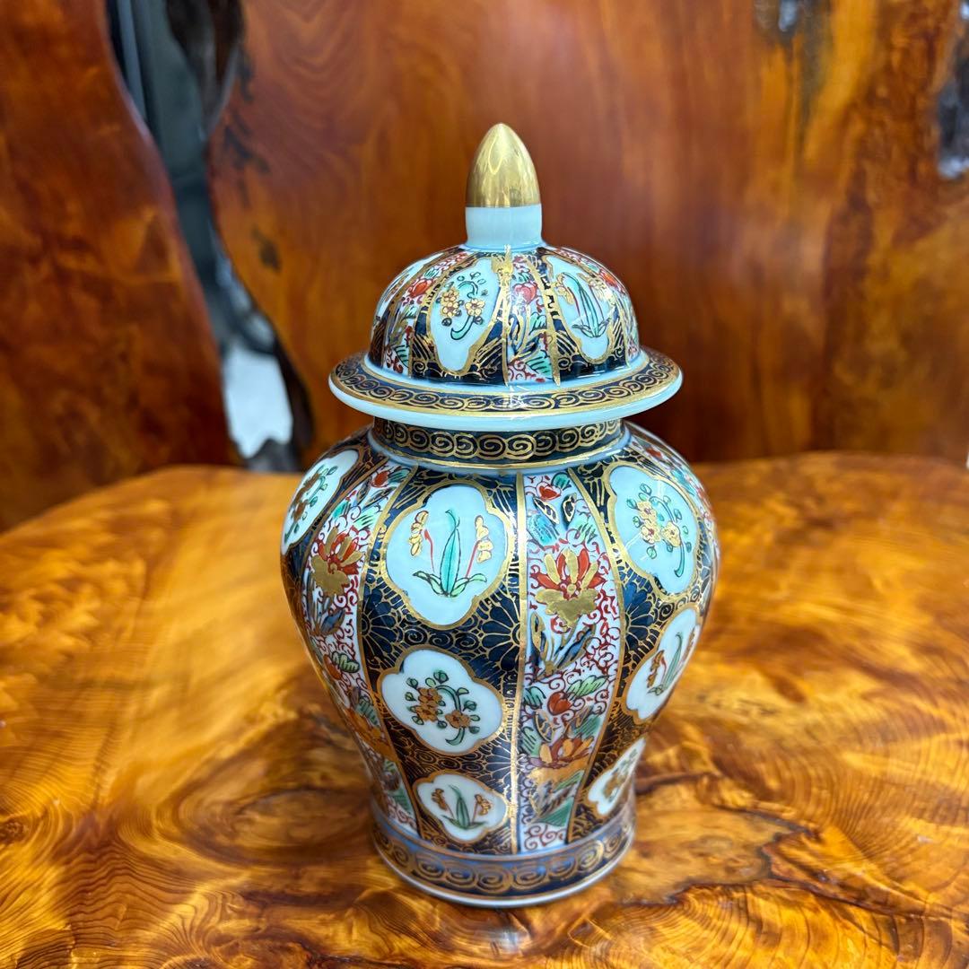 古伊万里更紗　沈香壺　有田焼