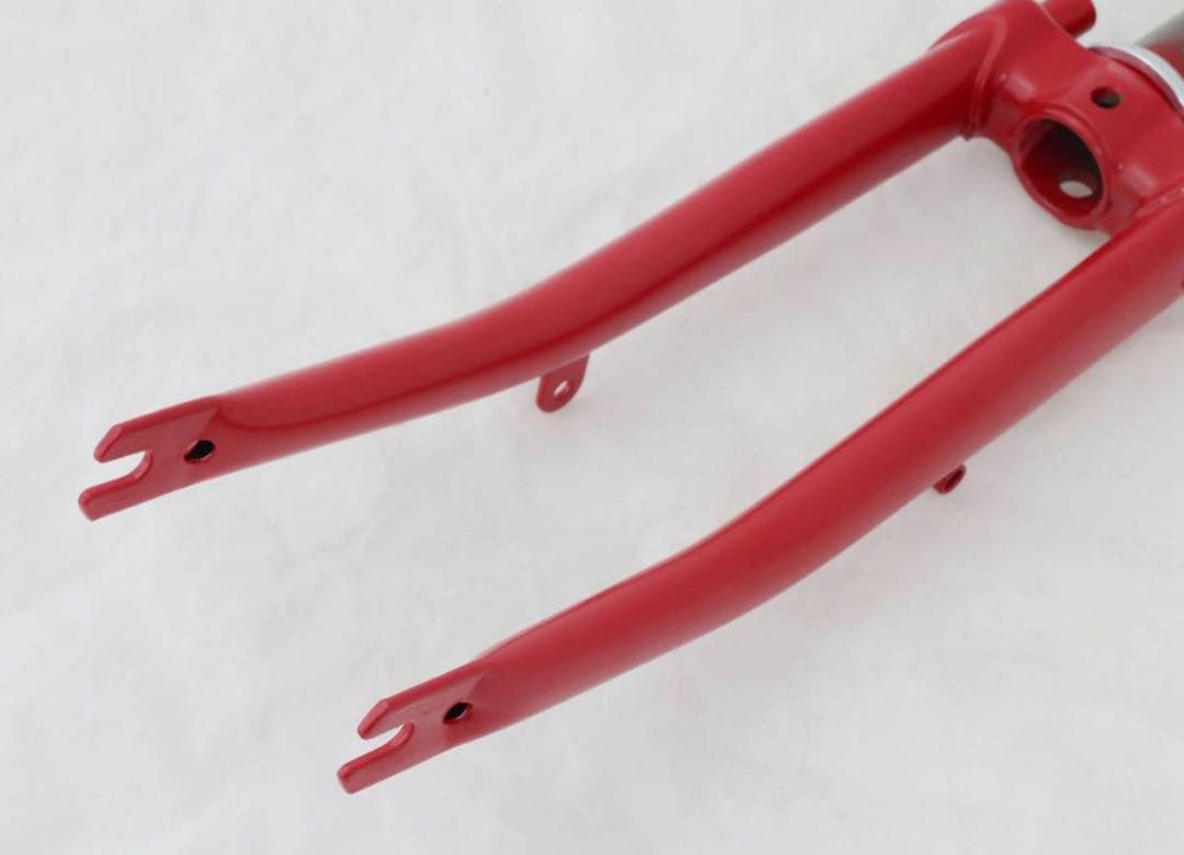 brompton純正フロントフォーク　艶消し赤　純正ヘッドセット付　新車外し