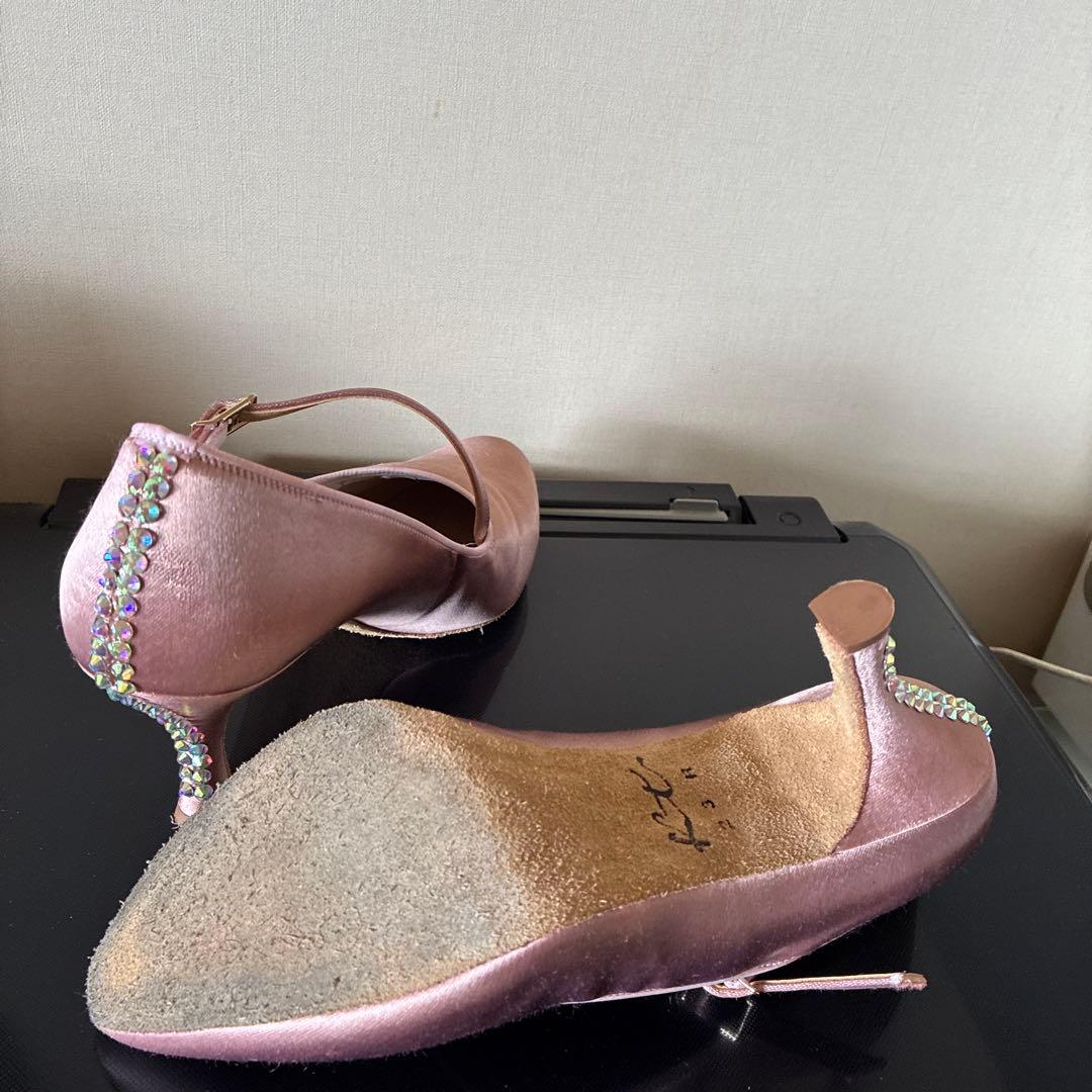 K e n tピンク サテン 社交ダンスシューズ　２３R