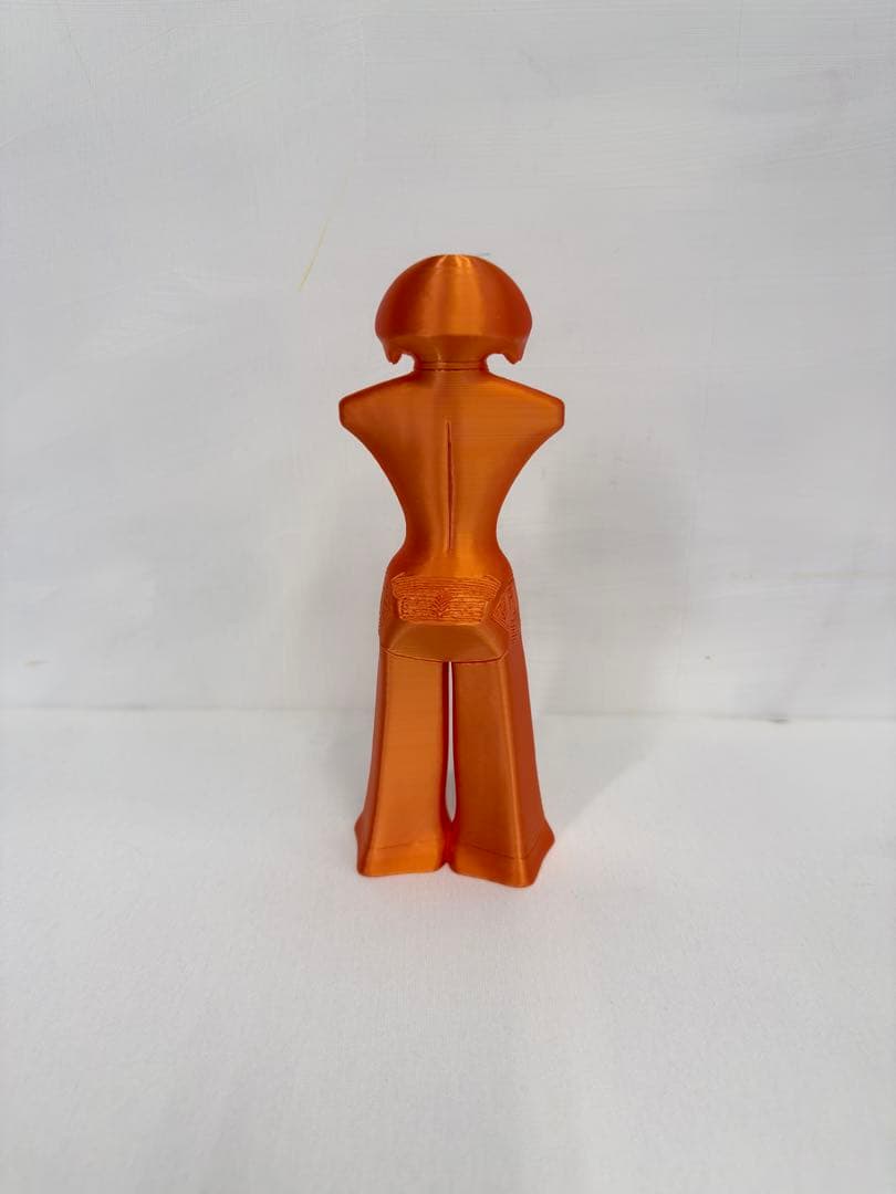 オレンジ色の国宝縄文土偶のレプリカ、3体セット、