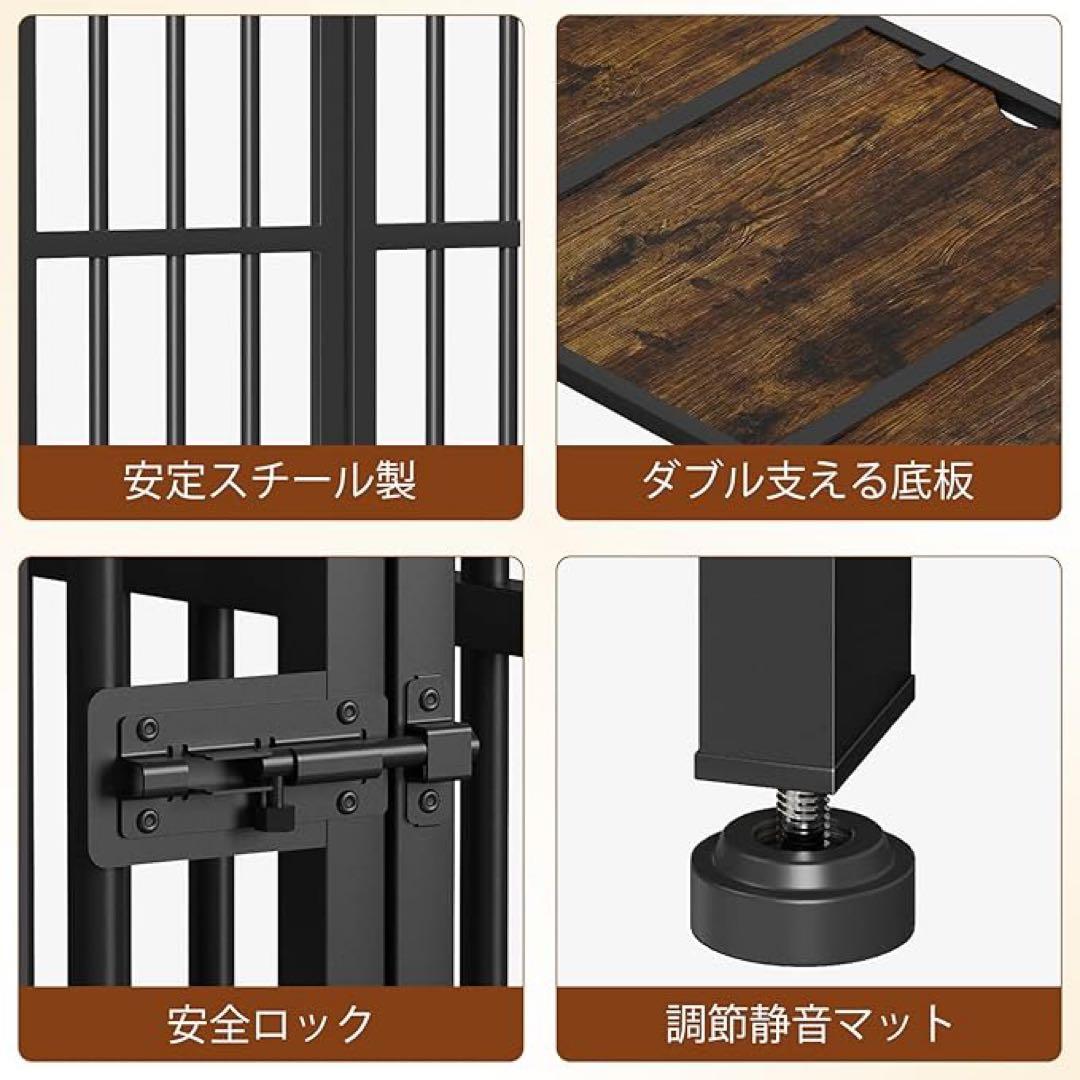 犬 ケージ 折りたたみ 屋根付き 持ち運び ドア付き 木製 インテリア調