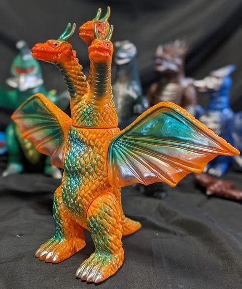 ゴジラ＆ガイガン＆キングギドラ＆アンギラス他（ブルマァク復刻）６体セット＋２