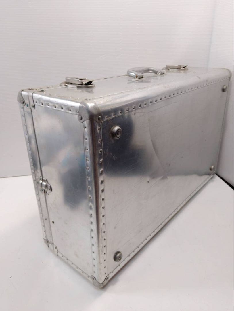 【希少】大型 アルミトランク ヴィンテージ 収納ボックス 什器 インダストリアル